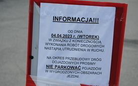 Przygotowania do modernizacji drogi na osiedlu Brożka we Włoszczowie. 2