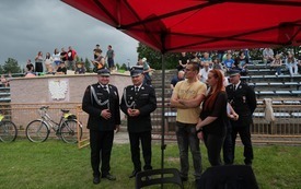 Gmine Zawody Sportowo -  Pożarnicze na stadionie OSiR we Włoszczowie 2 lipca 2023 r. 12