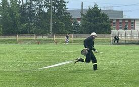 Gmine Zawody Sportowo -  Pożarnicze na stadionie OSiR we Włoszczowie 2 lipca 2023 r. 17