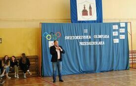 Rywalizacja w gminnym etapie III Świętokrzyskiej Olimpiady Przedszkolaka. 30