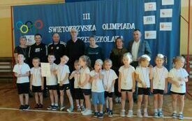 Rywalizacja w gminnym etapie III Świętokrzyskiej Olimpiady Przedszkolaka. 59