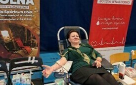Włoszczowa 31 stycznia 2024r. Akcja oddawania krwi dla mateusza Śliwińskiego z Rząbca w hali OSiR.  3