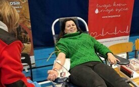 Włoszczowa 31 stycznia 2024r. Akcja oddawania krwi dla mateusza Śliwińskiego z Rząbca w hali OSiR.  5