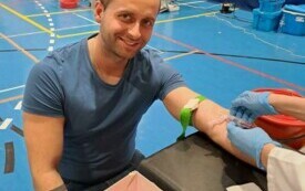 Włoszczowa 31 stycznia 2024r. Akcja oddawania krwi dla mateusza Śliwińskiego z Rząbca w hali OSiR.  23