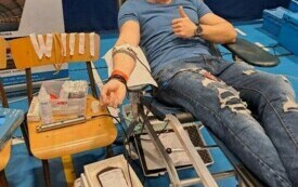 Włoszczowa 31 stycznia 2024r. Akcja oddawania krwi dla mateusza Śliwińskiego z Rząbca w hali OSiR.  27