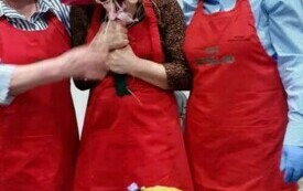 KGW Bebelanki podczas powiatowego konkursu wicia palm. 5