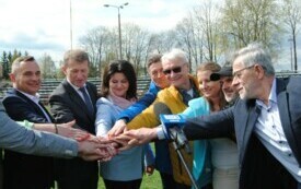 Breafing prasowy na stadionie im. M. G&oacute;rskiego we Włoszczowie. 3