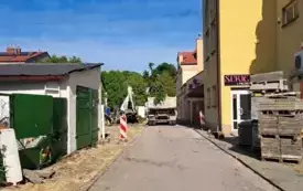 Roboty na ul. Kr&oacute;tkiej we Włoszczowie. 4