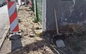 Roboty na ul. Kr&oacute;tkiej we Włoszczowie. 6