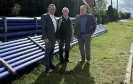  Roboty budowlane uzbrojenia studni ujęcia wody SW III w mieście. 1