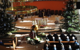 Msza Święta pogrzebowa w Sanktuarium bł. ks. J. Pawłowskiego. 1