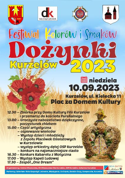 Festiwal__Kolorów_i__Smaków_Dożynki_Kurzelów_2023_plakat_dk_kurzelow