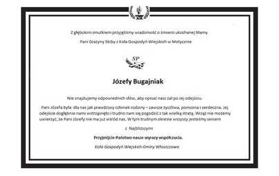 Zdjęcie do Kondolencje