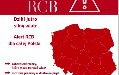 Zdjęcie do Silny wiatr zn&oacute;w da się we znaki. W porywach może osiągać nawet 120 km/h