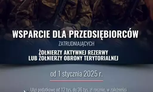 Zdjęcie do Wsparcie przedsiębiorc&oacute;w zatrudniających żołnierzy