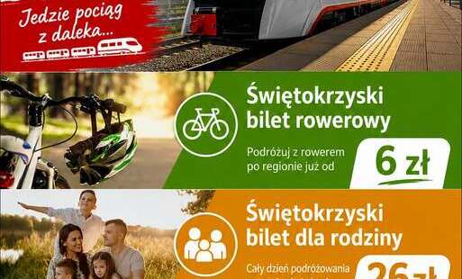 Zdjęcie do Od 1 lipca w wojew&oacute;dztwie świętokrzyskim zaczną obowiązywać trzy nowe oferty biletowe w pociągach Polregio