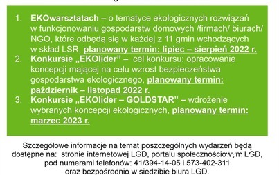 Zdjęcie do EKOlogiczni Liderzy LGD