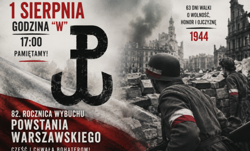 Plakat przedstawiający 82 rocznicę powstania Warszawskiego 