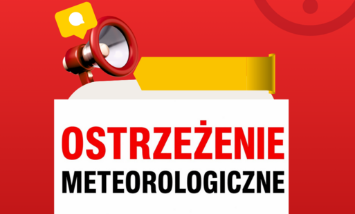 Obrazek z napisem ostrzeżenie meteorologiczne