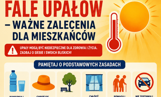 Fale upałów – ważne zalecenia dla mieszkańców 