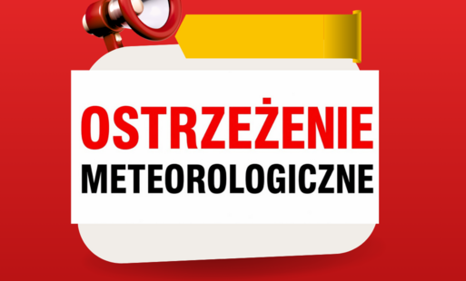Obrazek z napisem ostrzeżenie meteorologiczne
