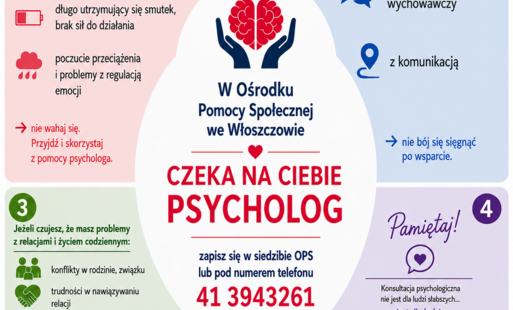 Nie musisz radzić sobie sam. W OPS we Włoszczowie czeka na Ciebie psycholog