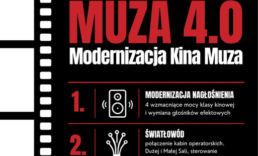 Kino Muza z nowym dźwiękiem i cyfrową informacją. Ruszył projekt „Muza 4.0"