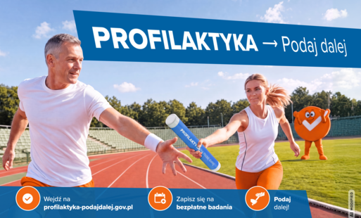 Obrazek z napisem Profilaktya- podaj dalej