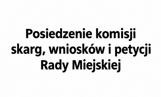 Posiedzenie komisji skarg, wniosków i petycji Rady Miejskiej