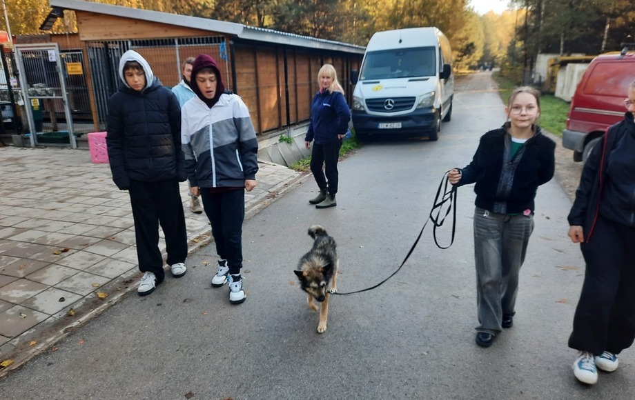 Uczniowie z Włoszczowa przekazali dary do schroniska w Rytlowie